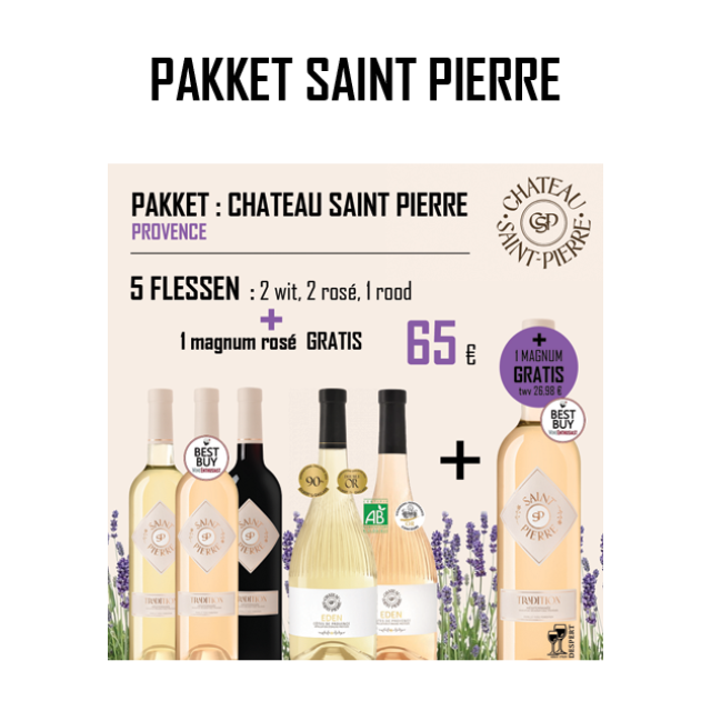 Pakket  : Château Saint Pierre 5 flessen + 1 magnum